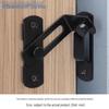 Black Stainless Steel 90° Door Latch Bolt for Home or Pet Doors