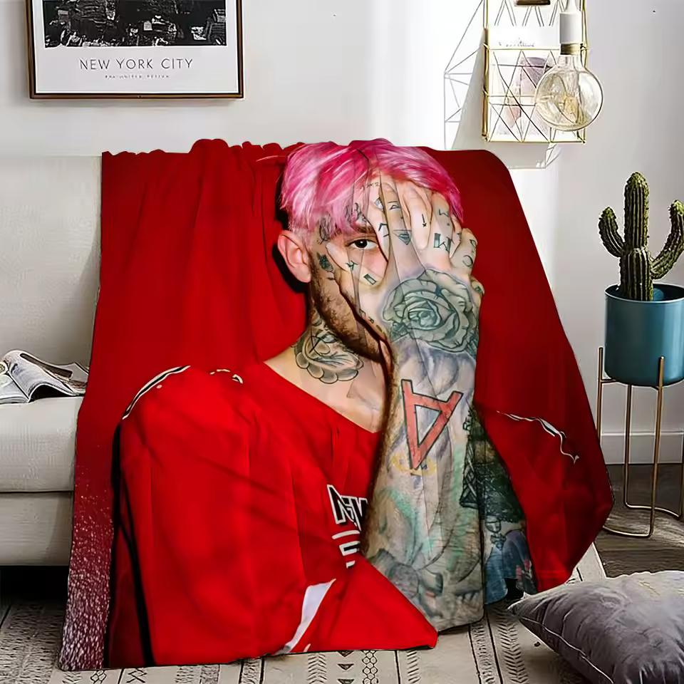 Rapper LIL peep Wurfdecke Leicht 240g Flanelldecke Weich Hautfreundlich für Sommerkühlung
