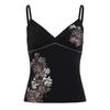 Women Summer V Neck Spaghetti Strap Floral Retro Print Slim Fit Camisole Top