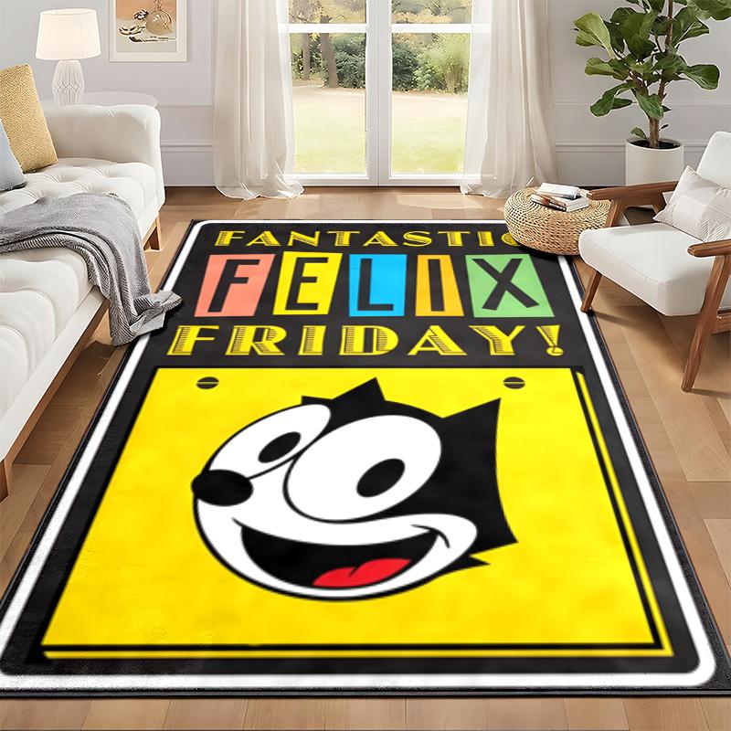 Felix the Cat Carpet Door Mat for Living Room or Bedroom Protective Mat Under Chair Office Decoration Christmas Gift Birthday Present