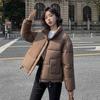 Stand-up Collar Down Cotton Clothes Women's Short Models Small Winter New Thickened Loose Bread Clothes Jacket