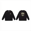 Unisex lässiger übergroßer Rundhals-Pullover mit Schriftzug-Print leichter Baumwoll-Hoodie