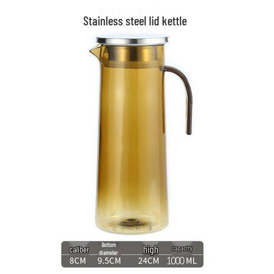 Acrylic High-Temperature Resistant Pitcher - Large Capacity Cold Water and Juice Jug for Home, Restaurant, or Bar