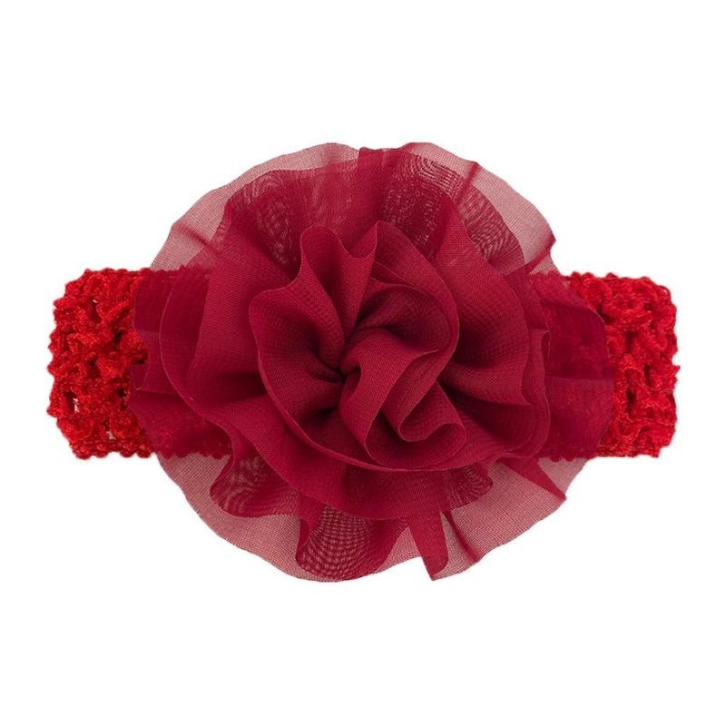 New Baby Headband, Versatile Chiffon Flower Hollow Baby Headscarf, Soft, Comfortable and Elastic Children's Hair Accessories