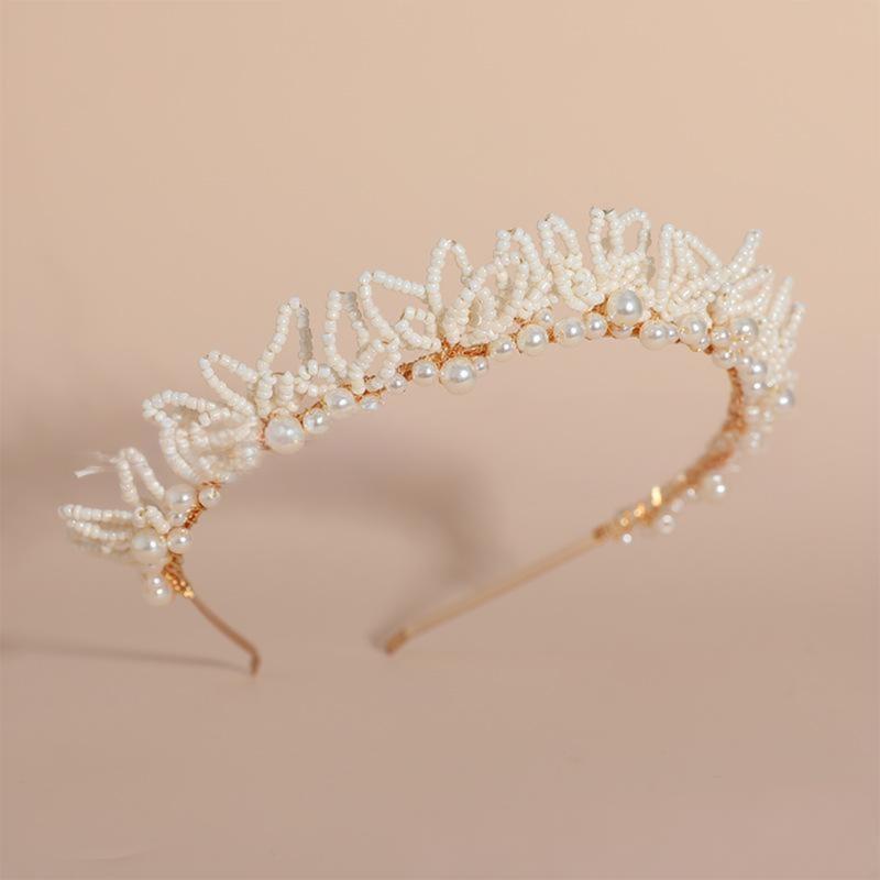 Elegante Perlen Imitation Braut-Haarbänder Barockstil Haarschmuck Stilvolles Haarband für Hochzeiten Partys Fotografie