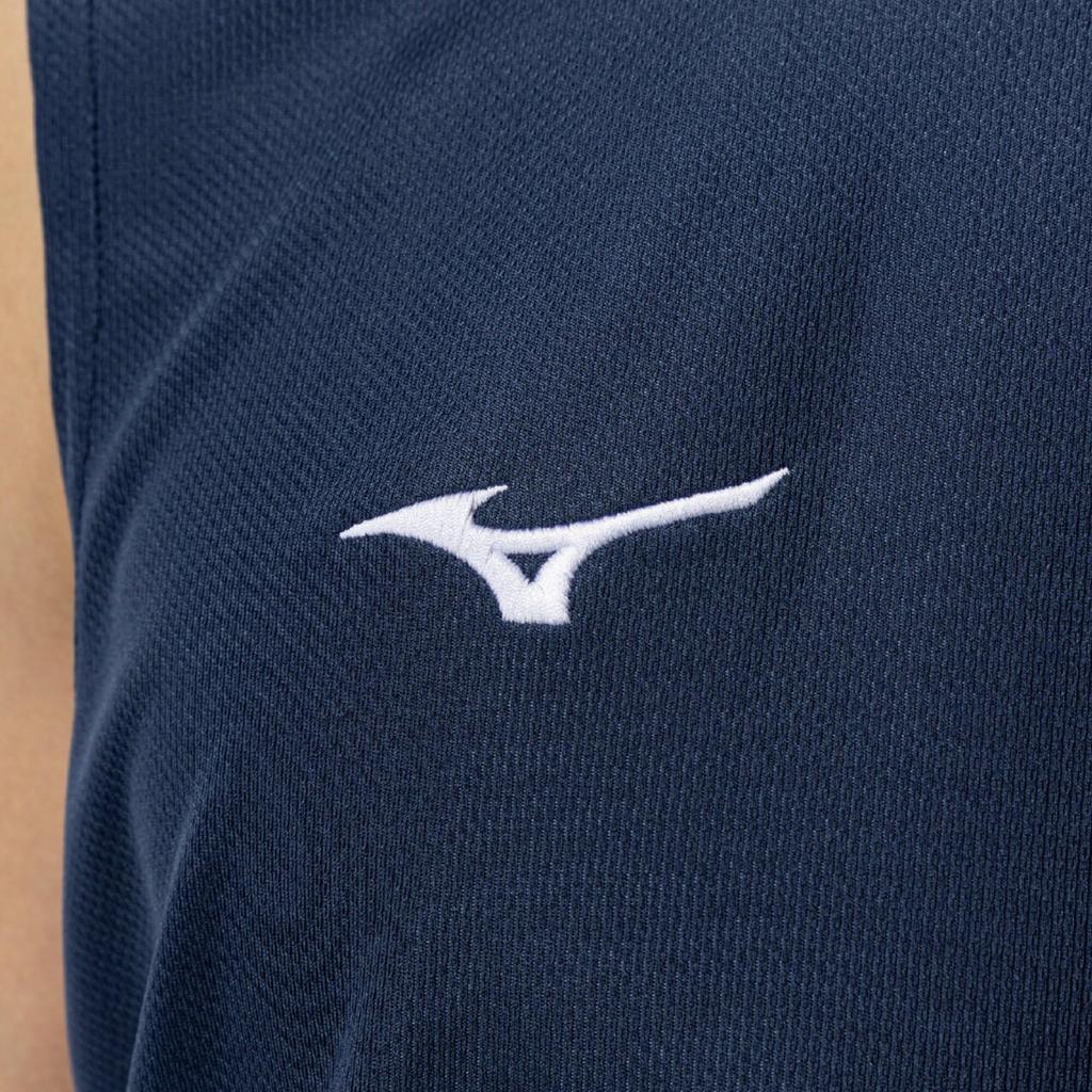Mizuno NaviDry Training Wear Tank Sleeveless Dress Top, Shirt, Moisture-Wicking, Quick-Drying, Underwear, 32MAC199, Navy/White