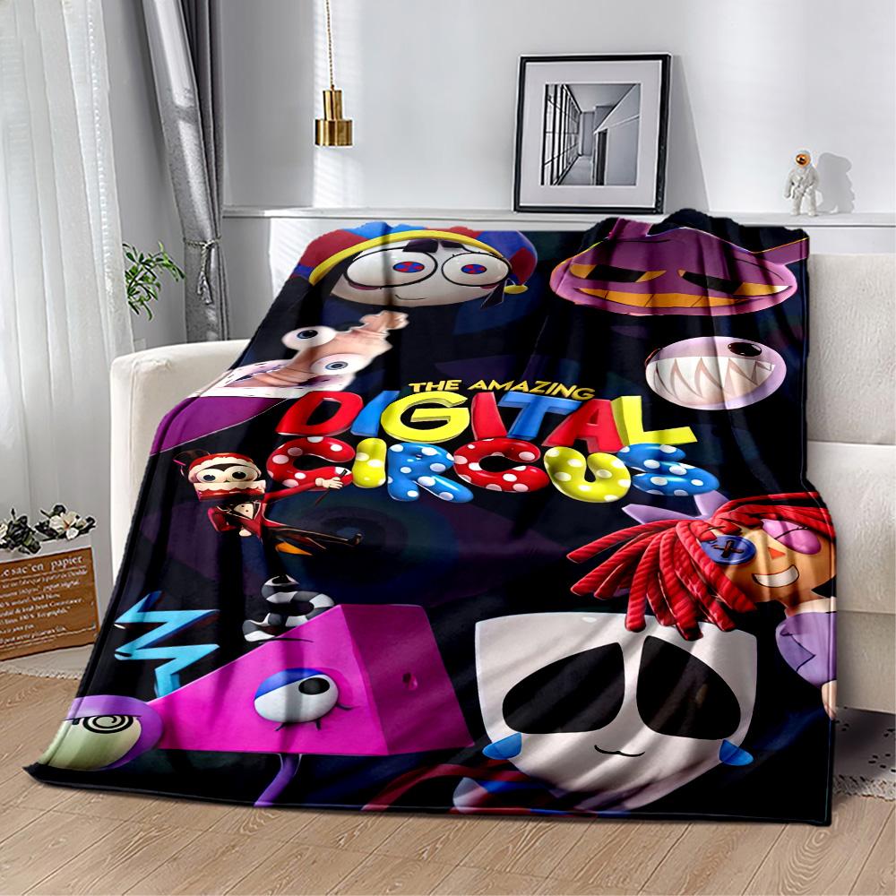 Digital Circus Blanket Durable Comfort Great for Seaside Bed Sofa Four Seasons Universal Warmthful Decor Suitable for Gifting Relatives and Friends