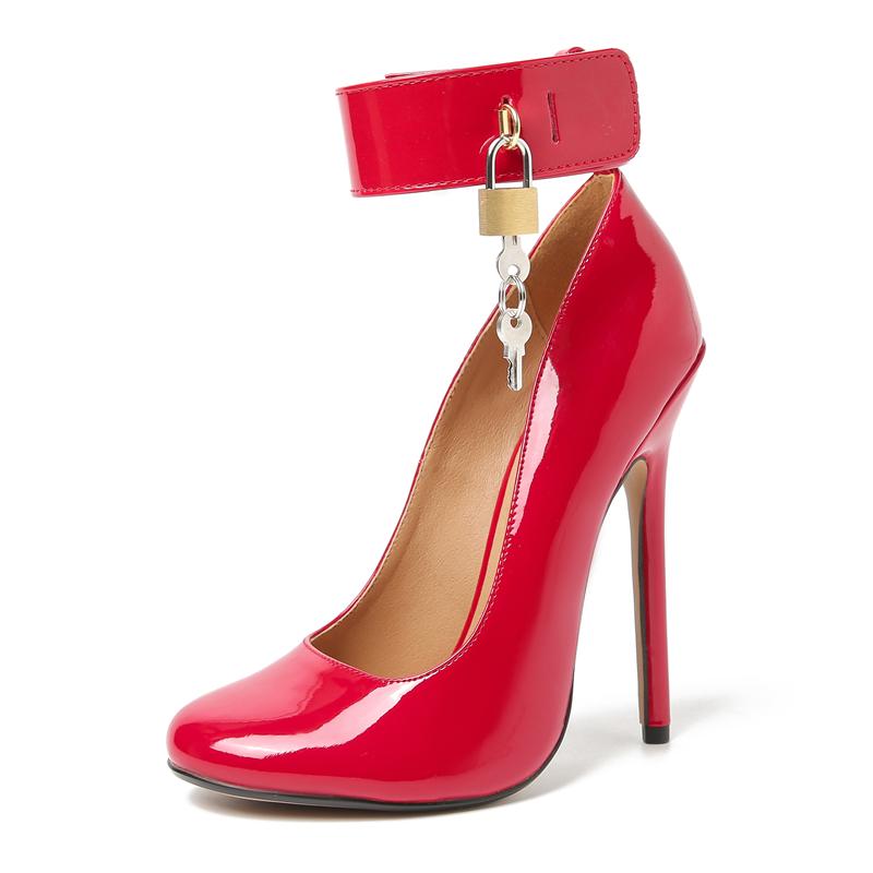 Sexy 14cm Extreme High Heels Pumps Shoes Woman Fashion Key Black Red Heeled Dance Party Wedding Office Shoes Ladies Large Size
