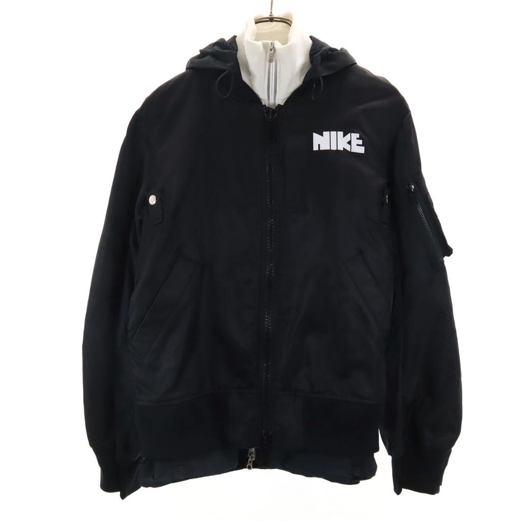 Nike 21AW Sacai Sacai Collaboration Layered Nylon Jacket S Black Men's Used
