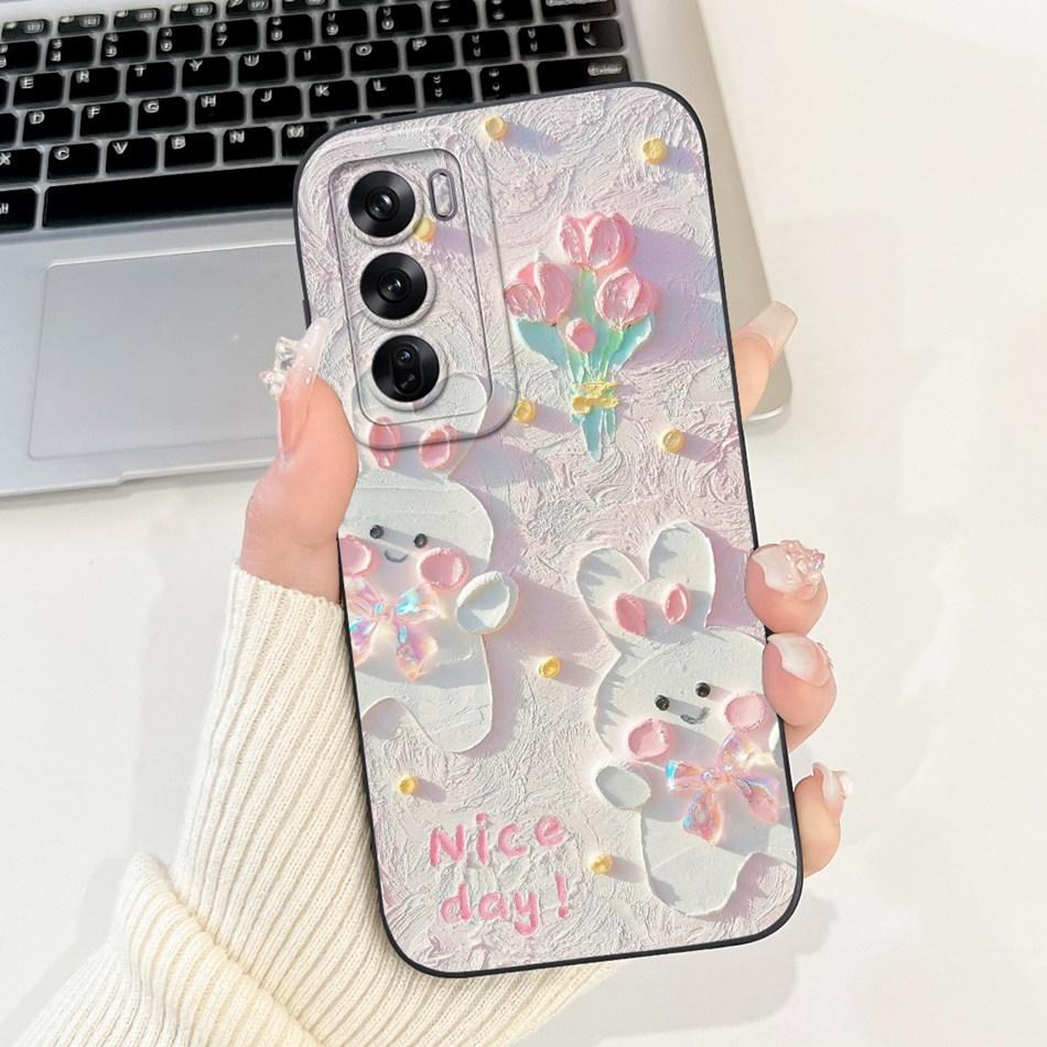 For OPPO Reno12 12Pro Elegant Butterfly Floral Phone Case For Oppo Reno12 Pro Reno 12 5G CPH2625 CPH2629 Soft Silicone Cases