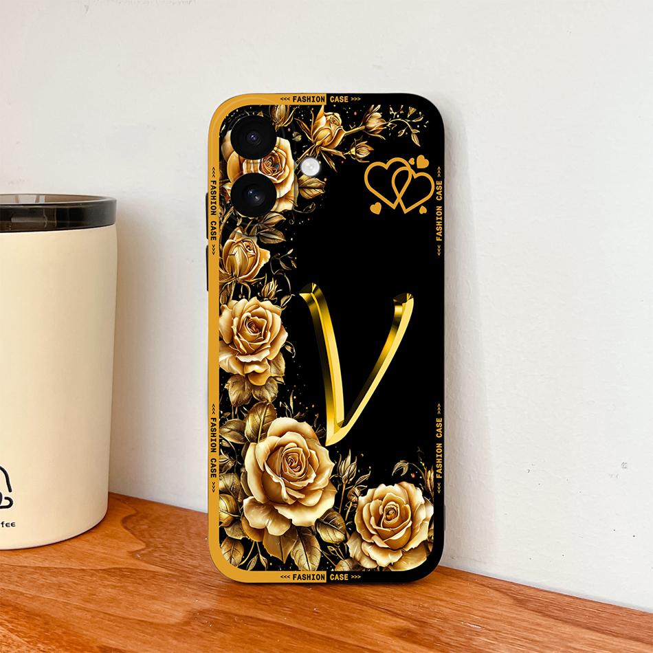 For iPhone 17 Pro Max 17 Air Phone Cover Flower Name Letters High Quality Case For iPhone17 Soft Silicone Shockproof Housing