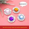 Round 12-Side Diamond Handbag Hook - Multi-Color Metal Hanger