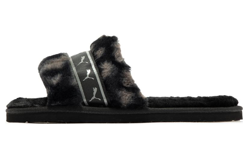 PUMA Fluff Remix Animal Bx Black Grey Women s 390970-02 35.5