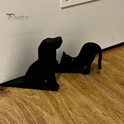 Massives Gewicht Türsicherheit Rutschfester Dekorativer Türkeil, 3D-gedruckter Tierkeil, Katze Keil Welpe Design Stopper für Schlafzimmer Heimdekoration Minimalistisch