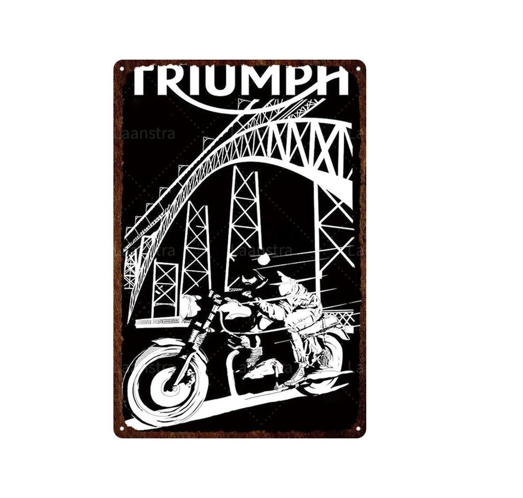 Vintage Norton Motorcycle Metal Poster Retro Plaque Wall Art Painting Plate Bar Garage Decor Vintage Tin Sign Home Decor Poster