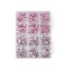 12 Grid/box Nail Art Jewelry Nail Diamond Flat Bottom Color Rhinestone Irregular Resin Mixed Nail Diamond