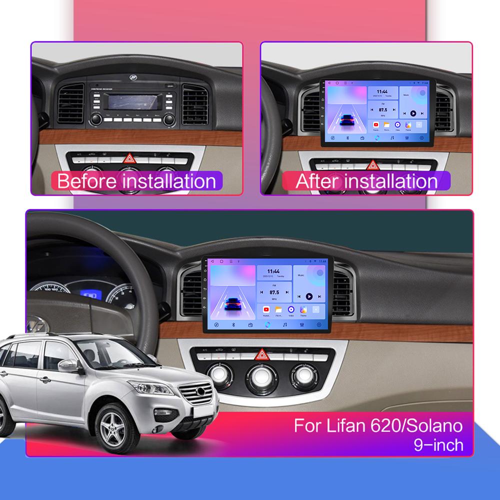 Android Carplay Autoradio für Lifan 620 Solano 2008-2015 Multimedia-Player Head Unit Stereo GPS Navigation BT WIFI 2 + 32GB