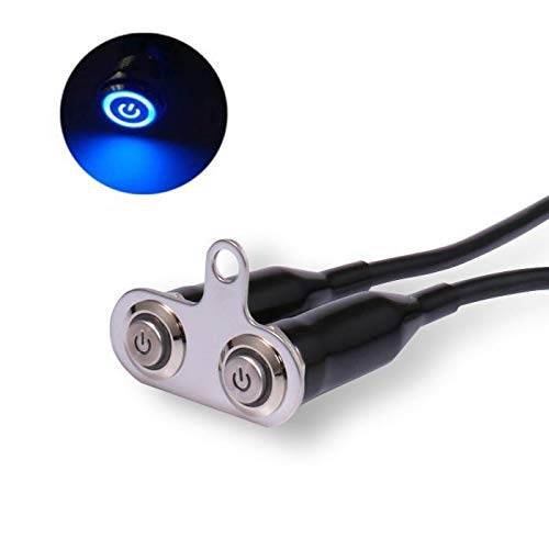 VISPREA Metallknopf mit LED-Licht Universeller Lenkerschalter Zentral