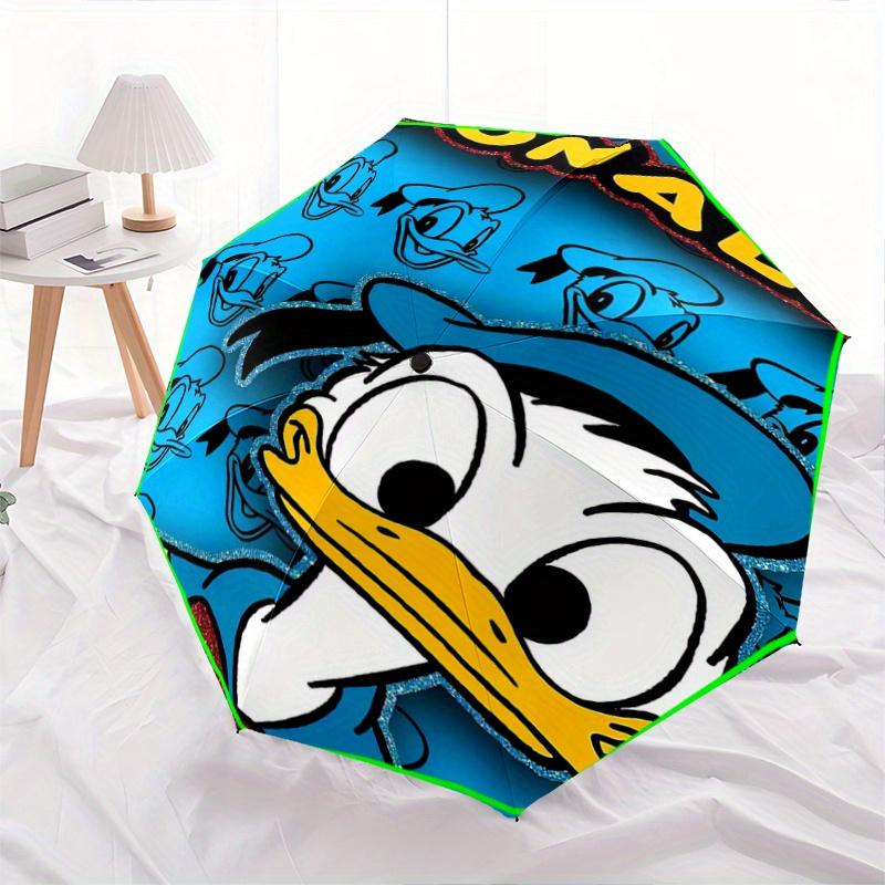 

1pc Cartoon Donald Duck Automatic Opening and Closing Umbrella - Suitable for Various Occasions, Outdoor Activities, Lightweight and Durable