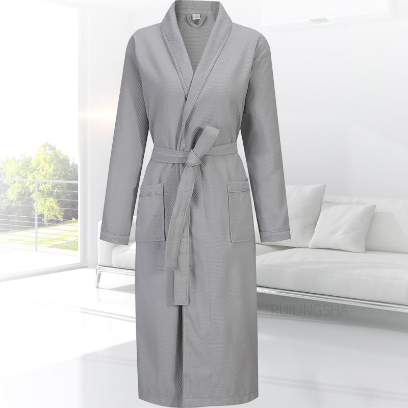 Luxury 5-Star Pure Cotton Bathrobe: Absorbent, Quick-Dry, Long Style for Men, Women, Couples, Suitable for All Seasons.
