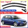 Voor Mazda 3 BK 2003-2009 2004 2005 2006 2007 2008 Ruitenwisser Voorruitenwisserbladen Voorruit Voorruit Raamborstel 21"+19"