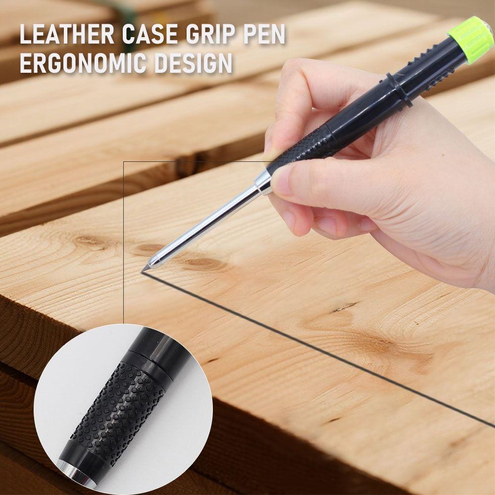 2.8mm Lead Deep Hole Marking Pencil Built-In Sharpener Woodworking Marking Pencil  Carpentry Work