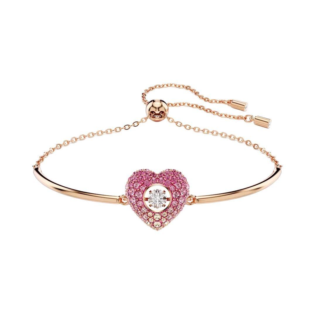 Swarovski Idyllia Heart Crystal Pendant Bracelet Women bracelet Rose-Gold 5683581 Box (Random Color)