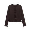 Streetwear Knit Cardigan With Button Detailing For Casual Women