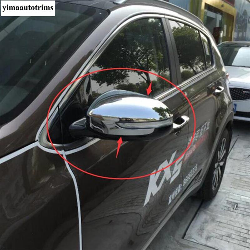 Car Side Door Rearview Mirror Case Cap Decoration Cover Trim For KIA Sportage 2016 - ABS Chrome Accessories Exterior Kit