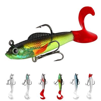 Jig Head Lead Soft Bait 1pcs Silicone Artificial Bait 9cm/9g Fishing Lure Bass Carp Fishing Pesca