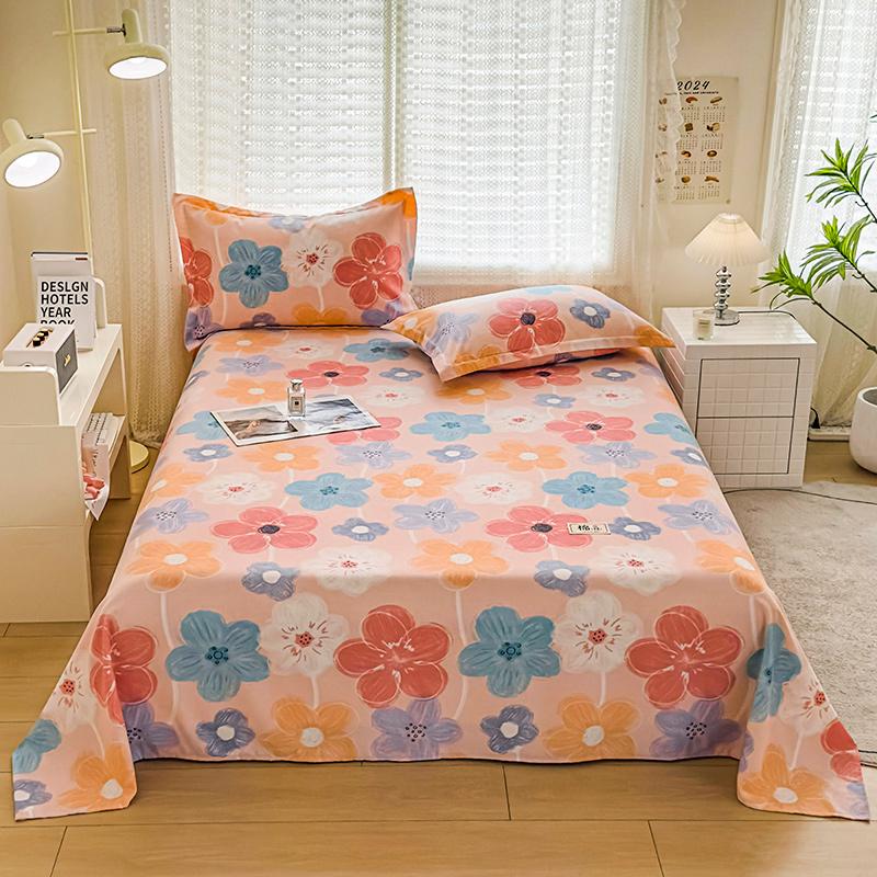 

Хлопковая простыня для двуспальной кровати, однотонная, однотонная, одинарная/полуторная/королевская, плоские простыни, домашнее постельное белье 160x230cm 1pc