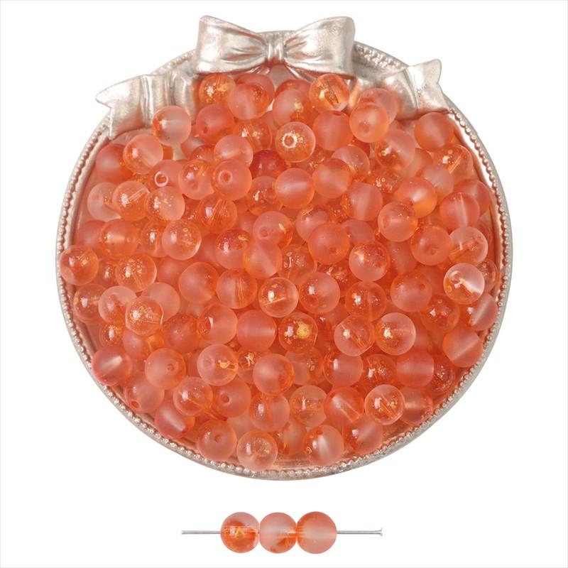 Gold Foil Effect Glass Crystal Beads 8mm Round Spacers for DIY Jewelry 50 Pcs Multi-Colors