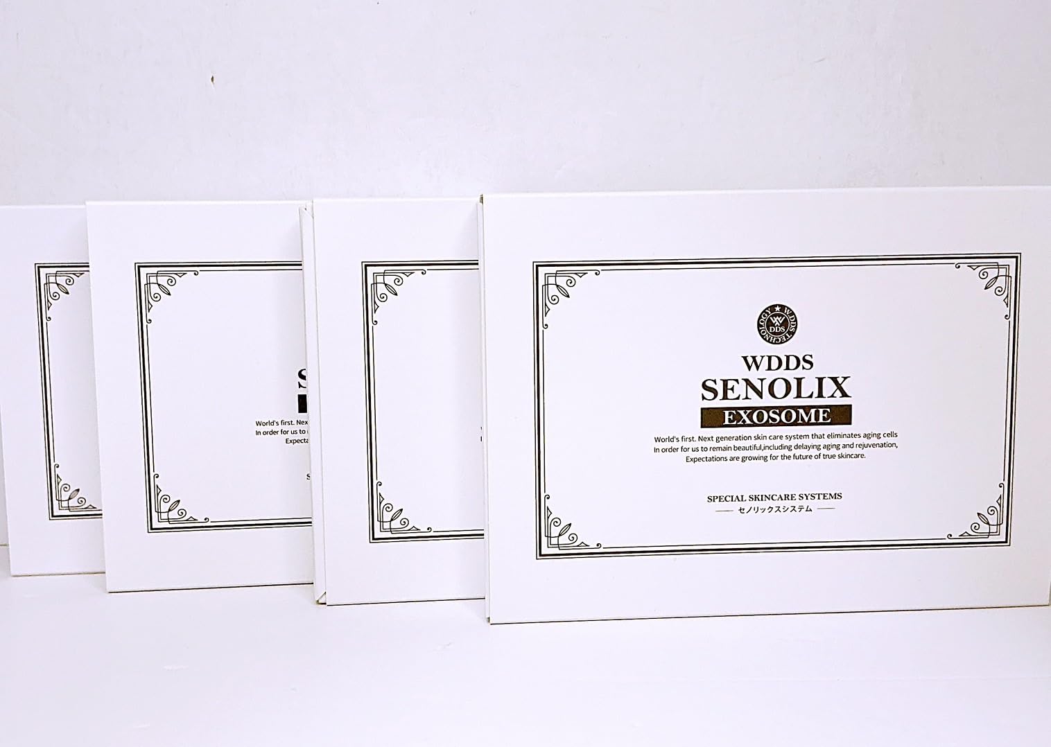 

WDDS SENOLIX Сыворотка с экзосомами Жидкость для культуры стволовых клеток Уход за кожей Сделано в Японии (Пробный комплект) 3-шаговый (Набор из 4 коробок), Формула, Система против старения,