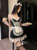 Women Sexy Lingerie Costume French Apron Maid Dress Cosplay Servant Lolita Hot Babydoll Dress Uniform Erotic Role Play Costume