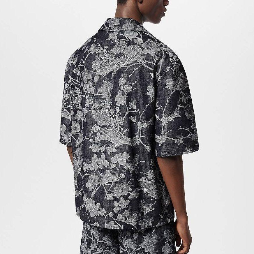 LOUIS VUITTON Short-Sleeved Denim Shirt 1AFQZB