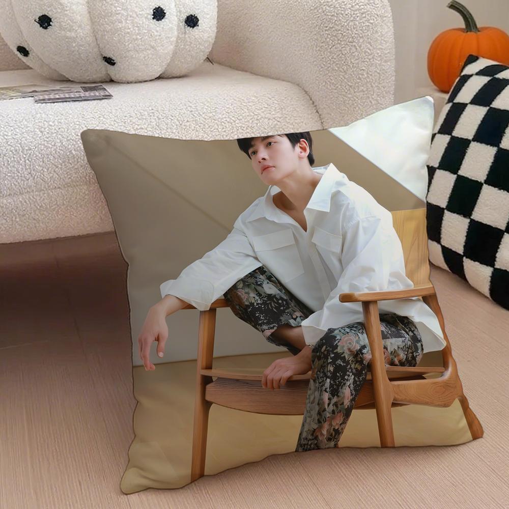 JJi Chang wook Cushion Cover Throw Pillow Cover Hidden Button Durable Polyester Chair Cushion
