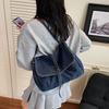 Vintage Denim Bag Women's Large Capacity Shoulder Bag Commuter Tote Bag
