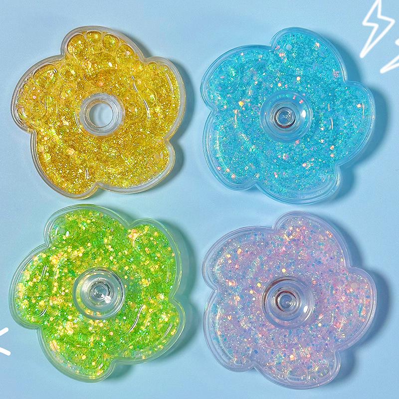 

Креативный спиннер для пальцев с маслом и зыбучим песком: Большая, прозрачная, красочная игрушка для быстрого снятия стресса Diameter 7CM, Large Thickened