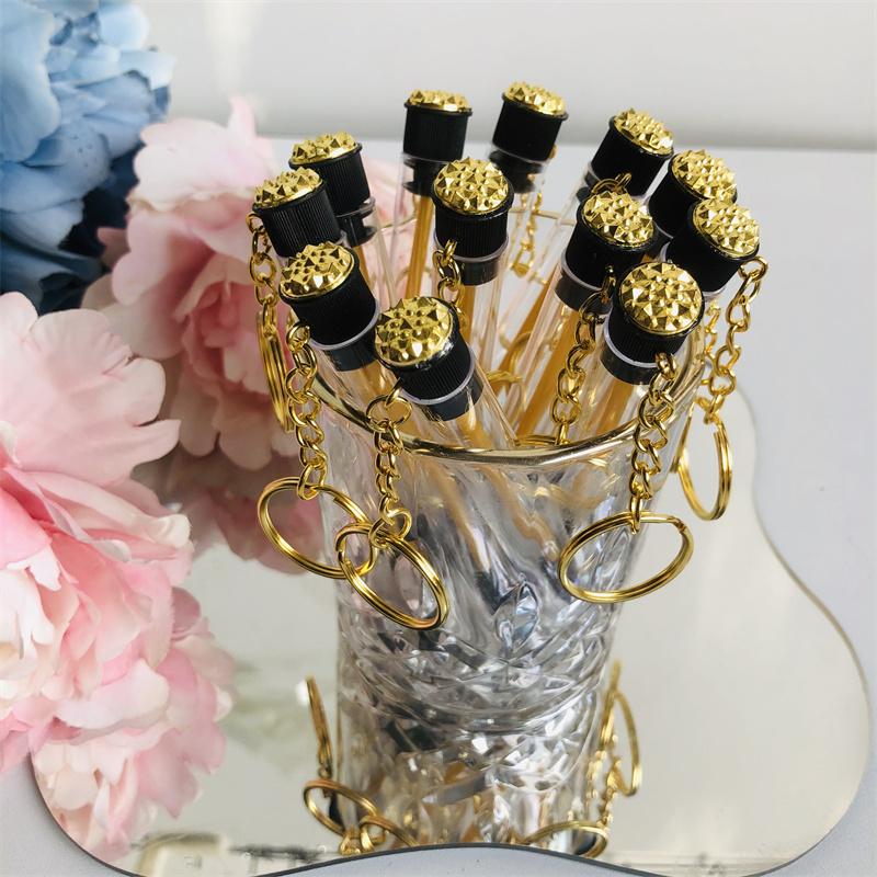 Gold Eyelash Brushes Spoolies Reusable Lash Mascara Wands In Tubes Eyebrow Comb Container Applicators Tools With Keychain
