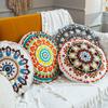 Moroccan Ethnic Style Hand-embroidered Round Pillowcase Living Room Sofa Cushion Ball Indian Decorative Pillow