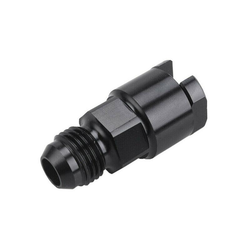 6AN Fuel Adapter Fitting To 3/8 GM Quick Connect w/Thread EFI Female Black LS