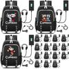 Stilvoller Cuphead Rucksack mit USB-Ladeanschluss für Kinder und Jungen für den Schulgebrauch