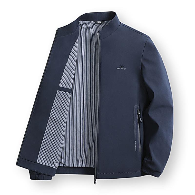 

Весенняя мужская куртка для молодых мужчин, мужская осенне-зимняя новая повседневная куртка среднего возраста в корейском стиле с бейсбольным воротником M