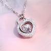 Huitan Heart Infinity Design Women Pendant Necklace Inlaid Bright CZ Aesthetic Wedding Accessories Party Elegant Female JewelryGood Product