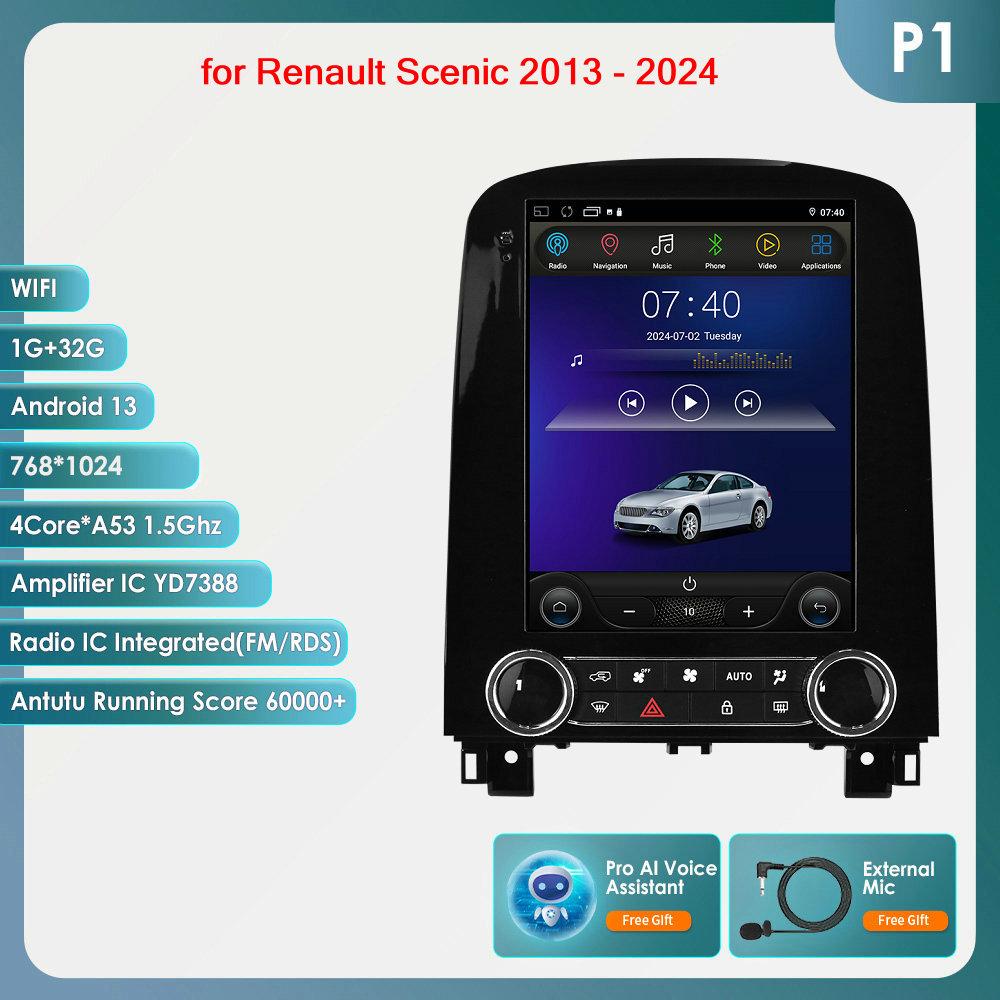 Hizpo 9,7 Tesla Stil Carplay 4G 2Din Android Autoradio für Renault Scenic 2013 - 2024 Multimedia Video Player GPS DSP Autoradio Intelligenter Bildschirm