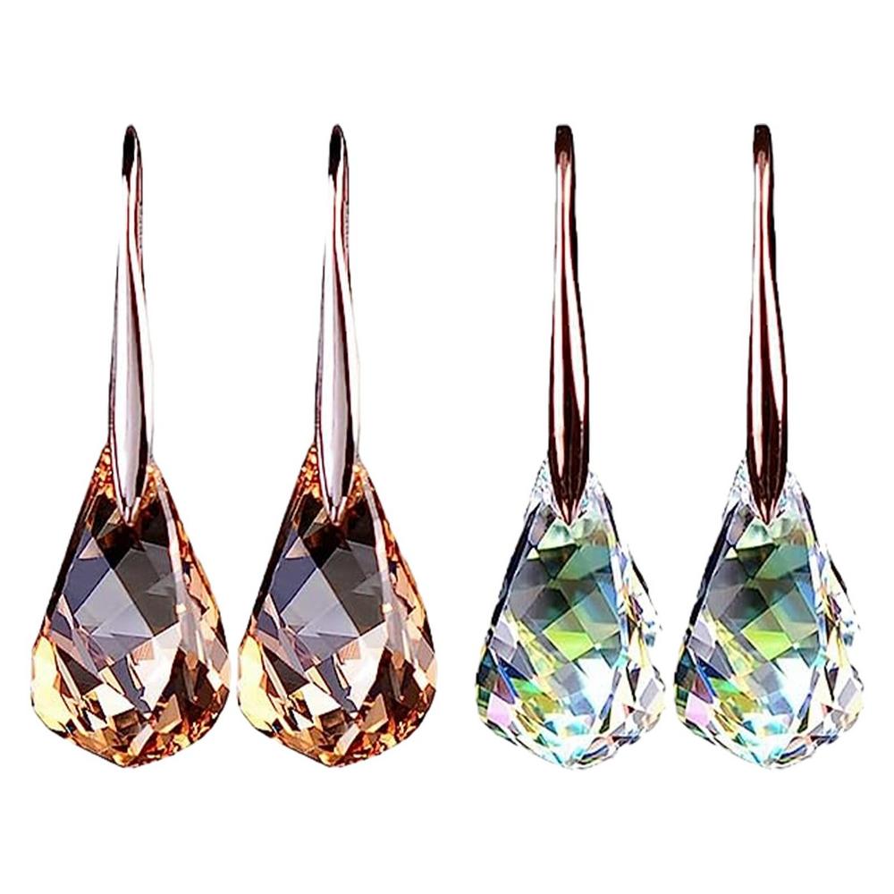 Atic Slimming Magnetic Weight Loss Earrings For Women Sparkly Rhinestone Dangle Quartz Stone Atic Drain Earrings