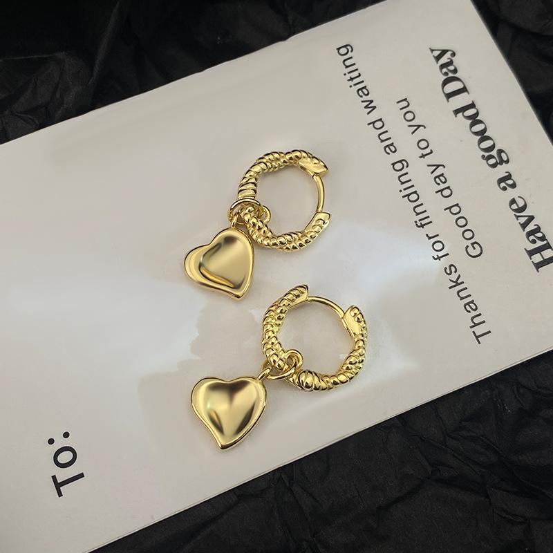 

Серьги-вкладыши Love Knitted Twist в форме сердца, милые, легкие, роскошные, новый стиль