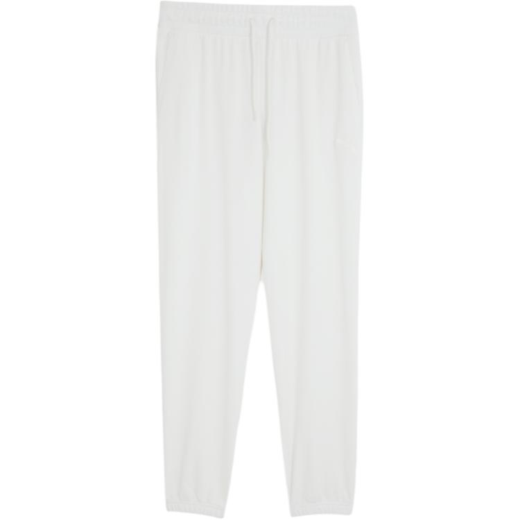 

Puma Solid Color Drawstring Casual Pants Women bottoms White 677224-65 L