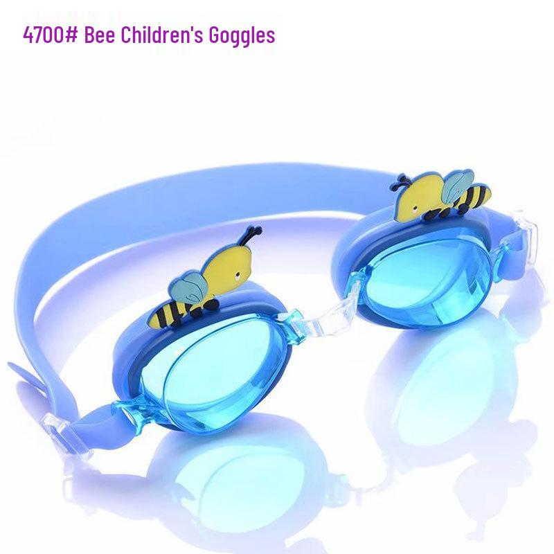 Children's Cartoon Swim Goggles with Earplugs - Crab, Bee, and Dolphin Design