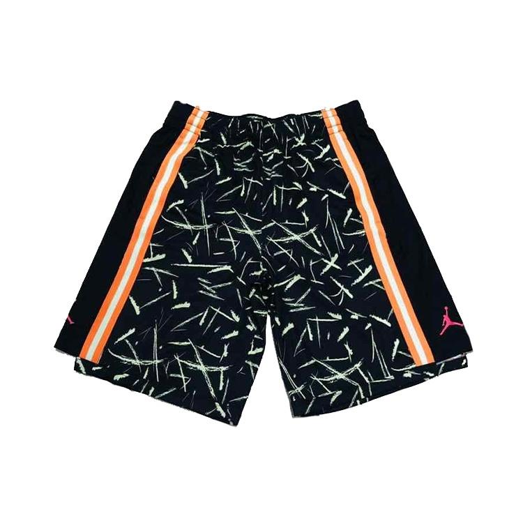 Air Jordan Splash Ink Graffiti Basketball Sports Knit Shorts Black Men s CW7084-010 S